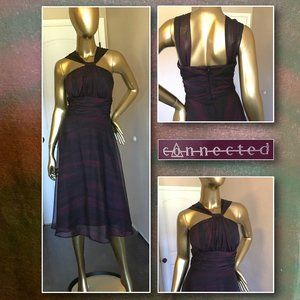 CONNECTED APPAREL Chiffon Halter Cocktail Dress 🍸🍸